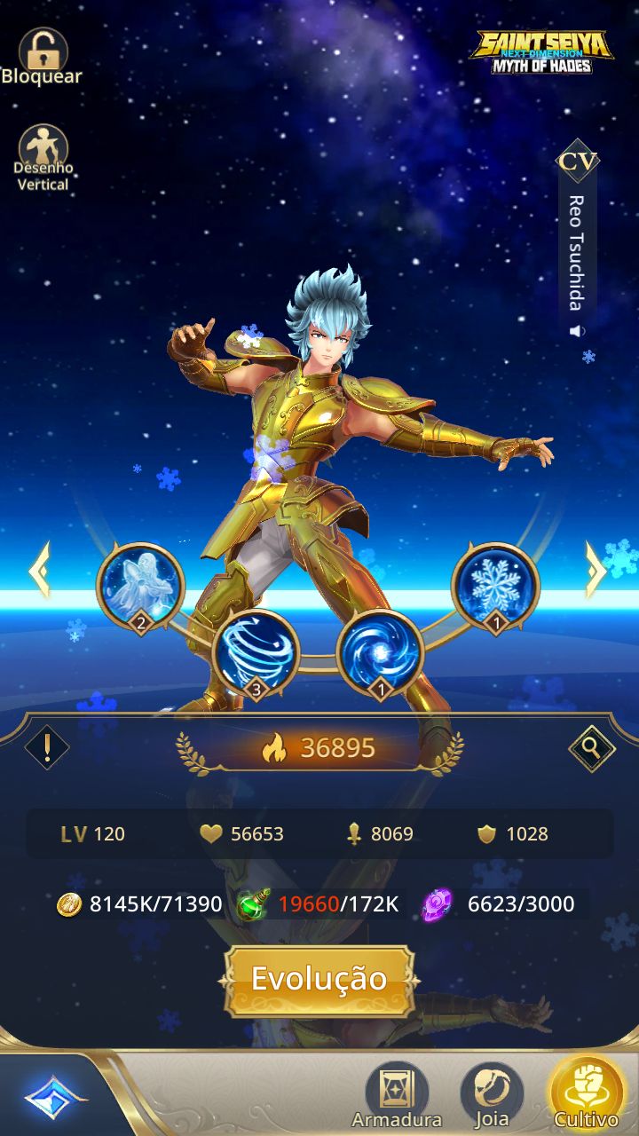 SAINT SEIYA LENDAS DA JUSTIÇA COM ANDORA, MYSTORIA, CAMUS DIVINO, LVL 100
