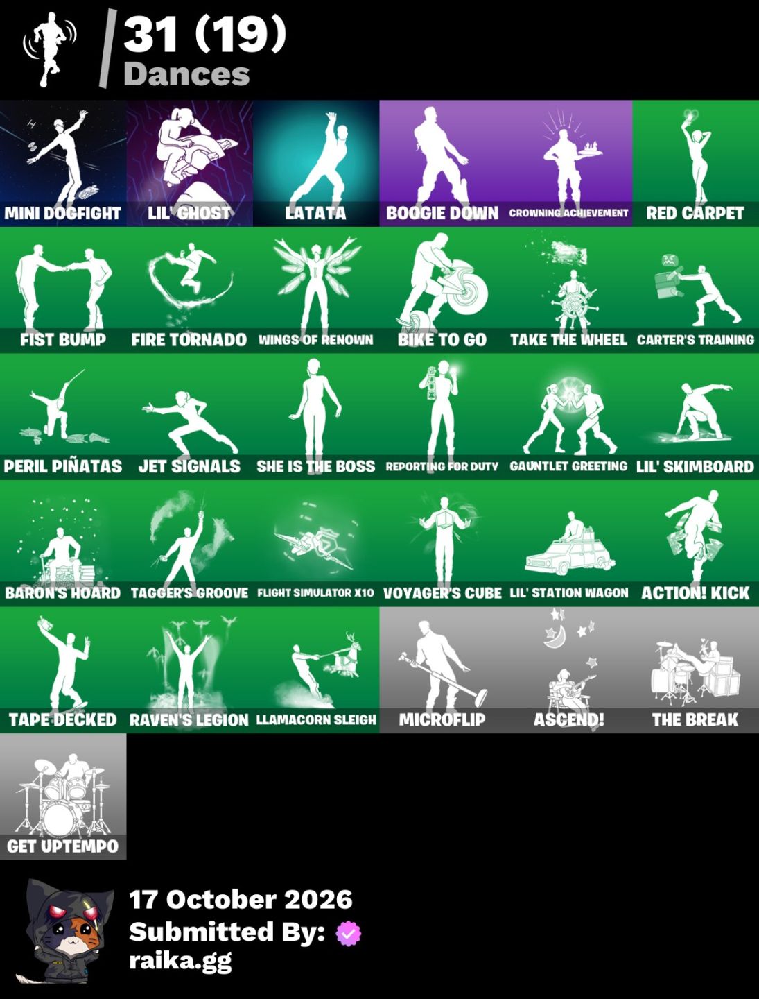 21 SKINS - 300 VBUCKS - Trailblazer Tai/Santa Dogg/Scarlet Commander/Carter Wu
