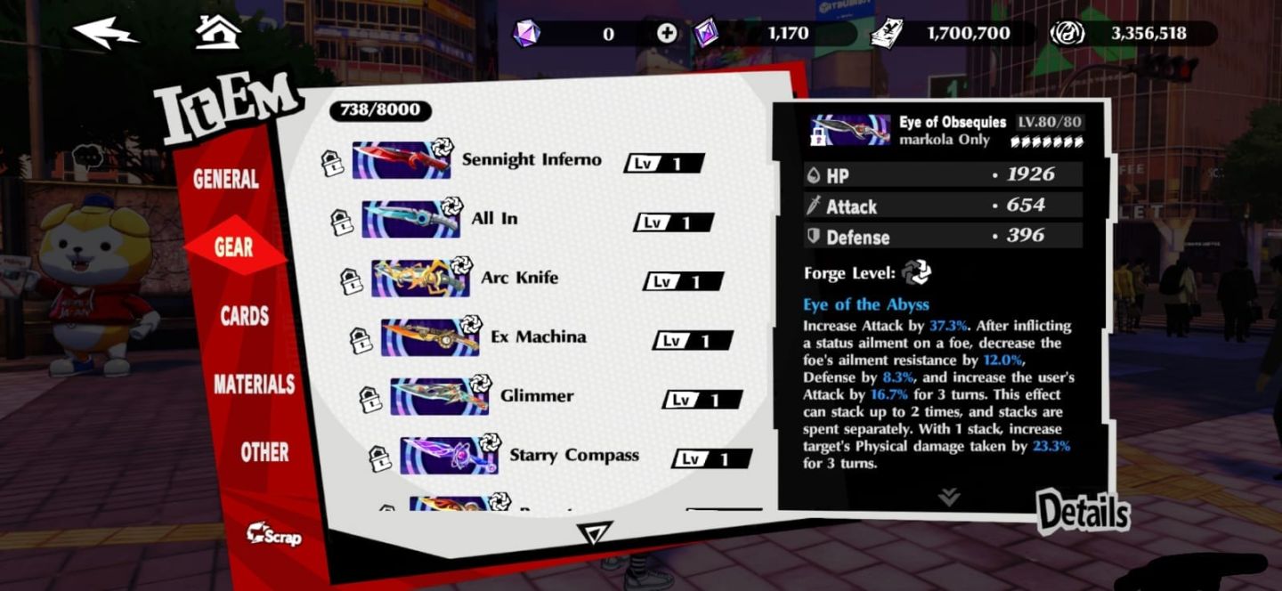 Conta P5X Global S.LV 57 - 28 Personagens 5 estrelas - Conta Endgame