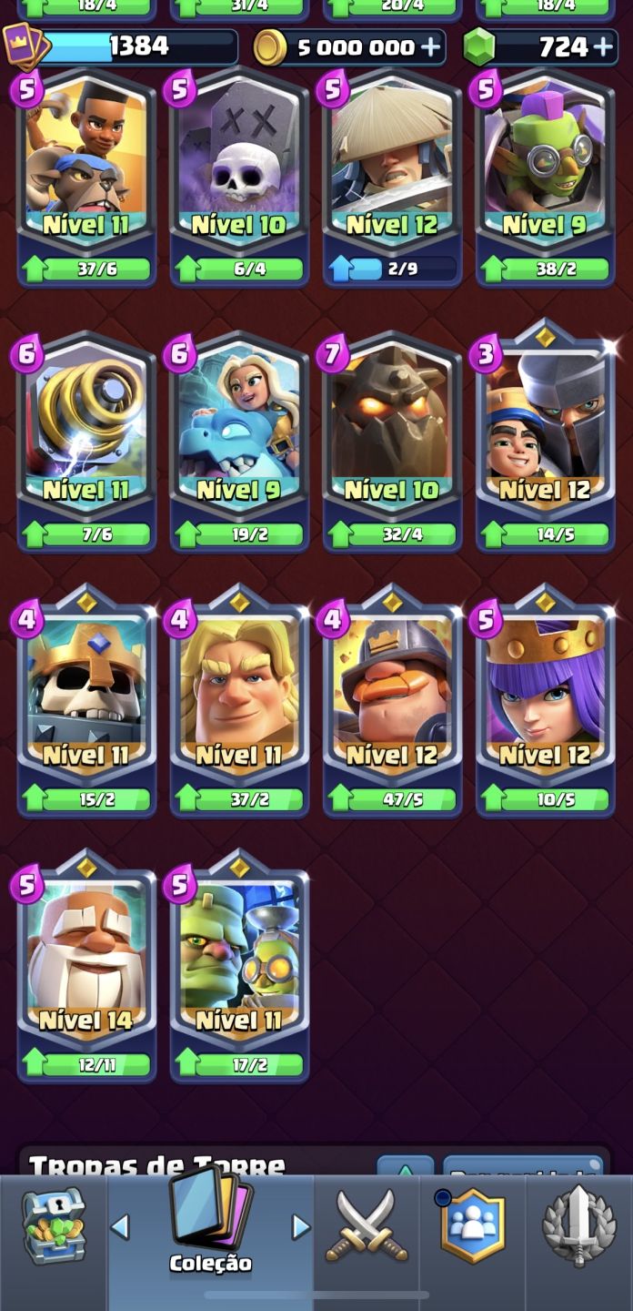 Conta Clash Royale criada desde 2016 e nível máximo