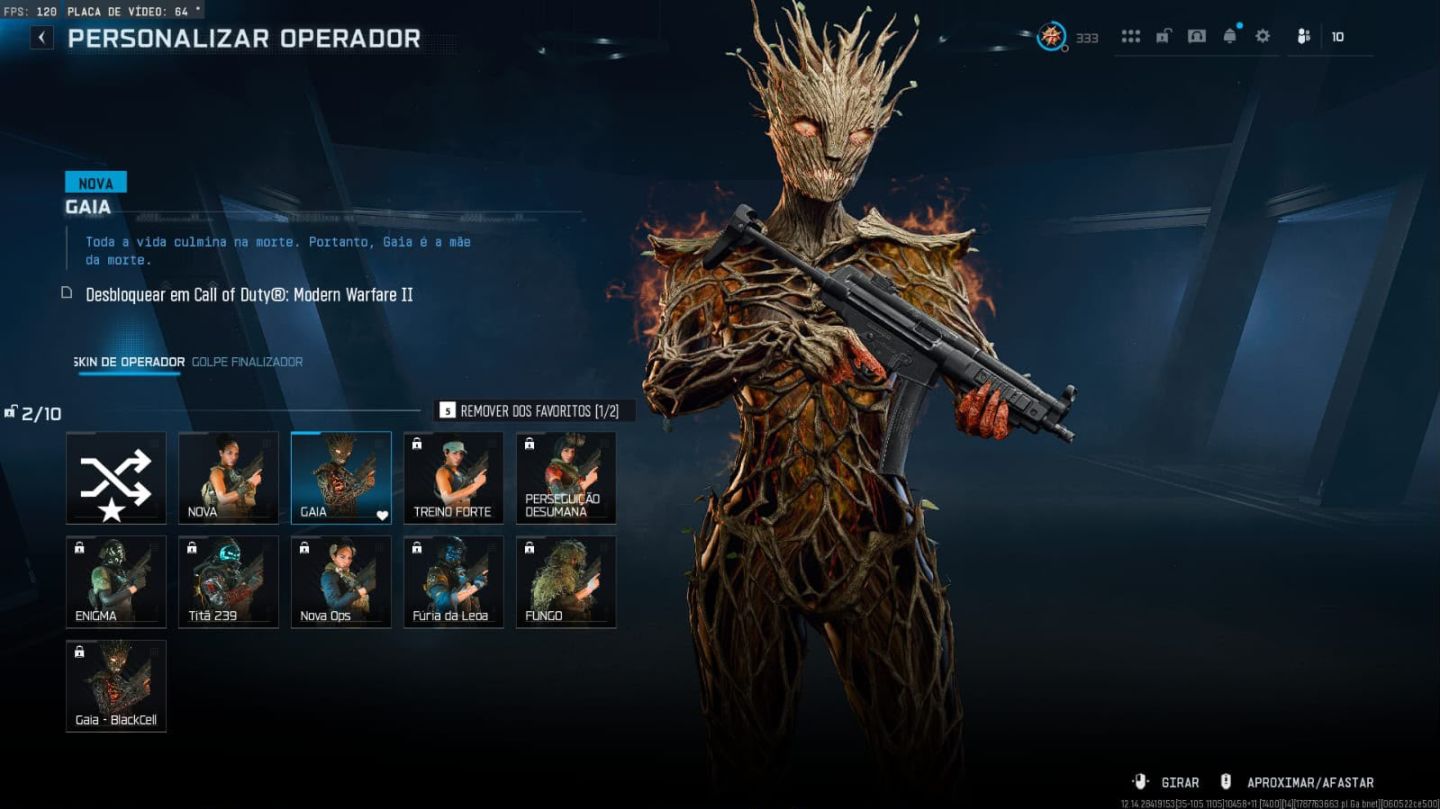 Conta warzone com Alucard, Izzy, Bailarina, Michael Myers