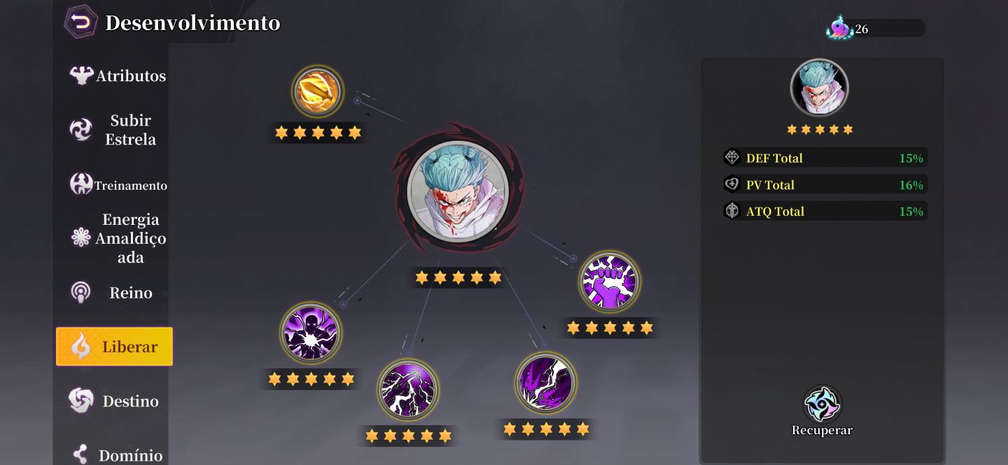 Conta Rei do Jujutsu - Top 3 Server