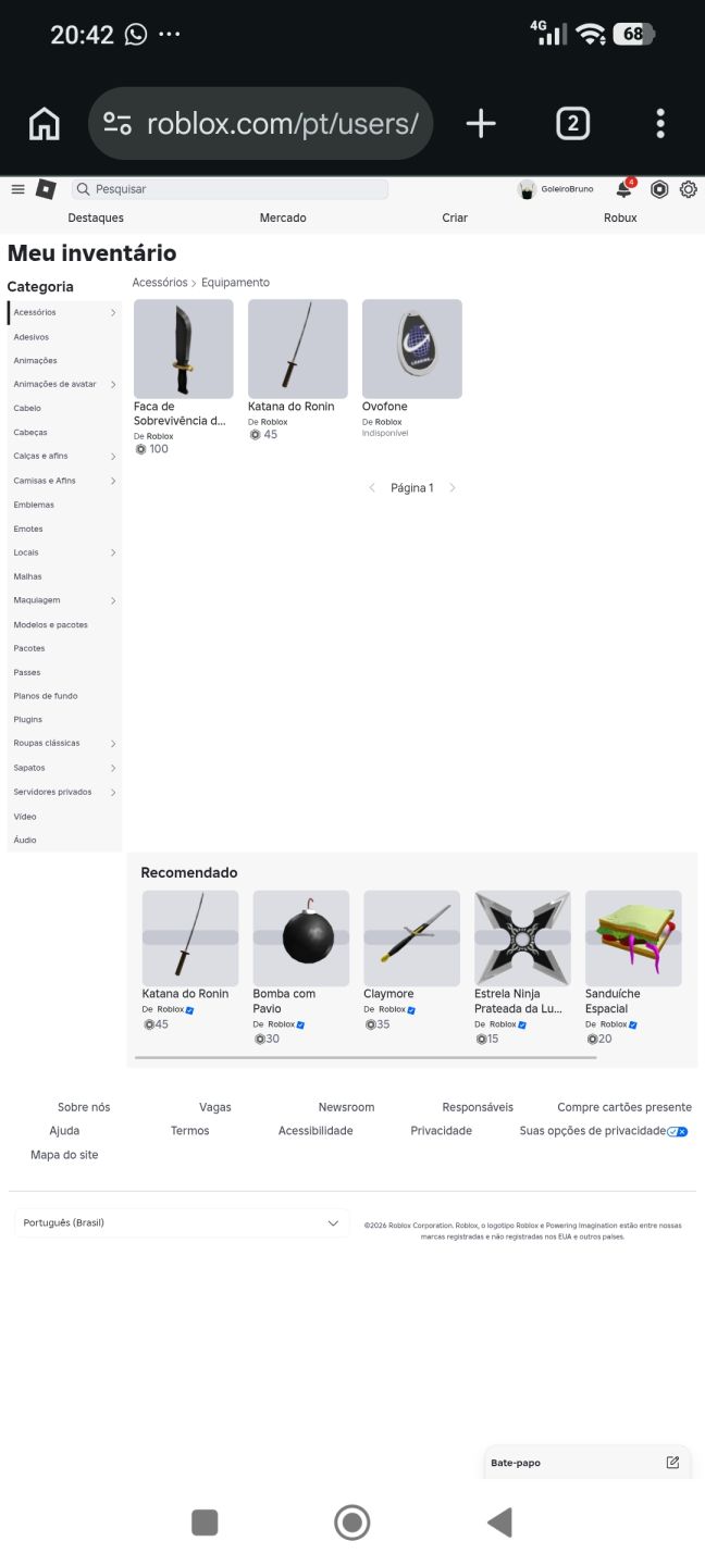 Conta roblox 2020 11k Gastos mais GoldLika: Battle e varios Off Sales
