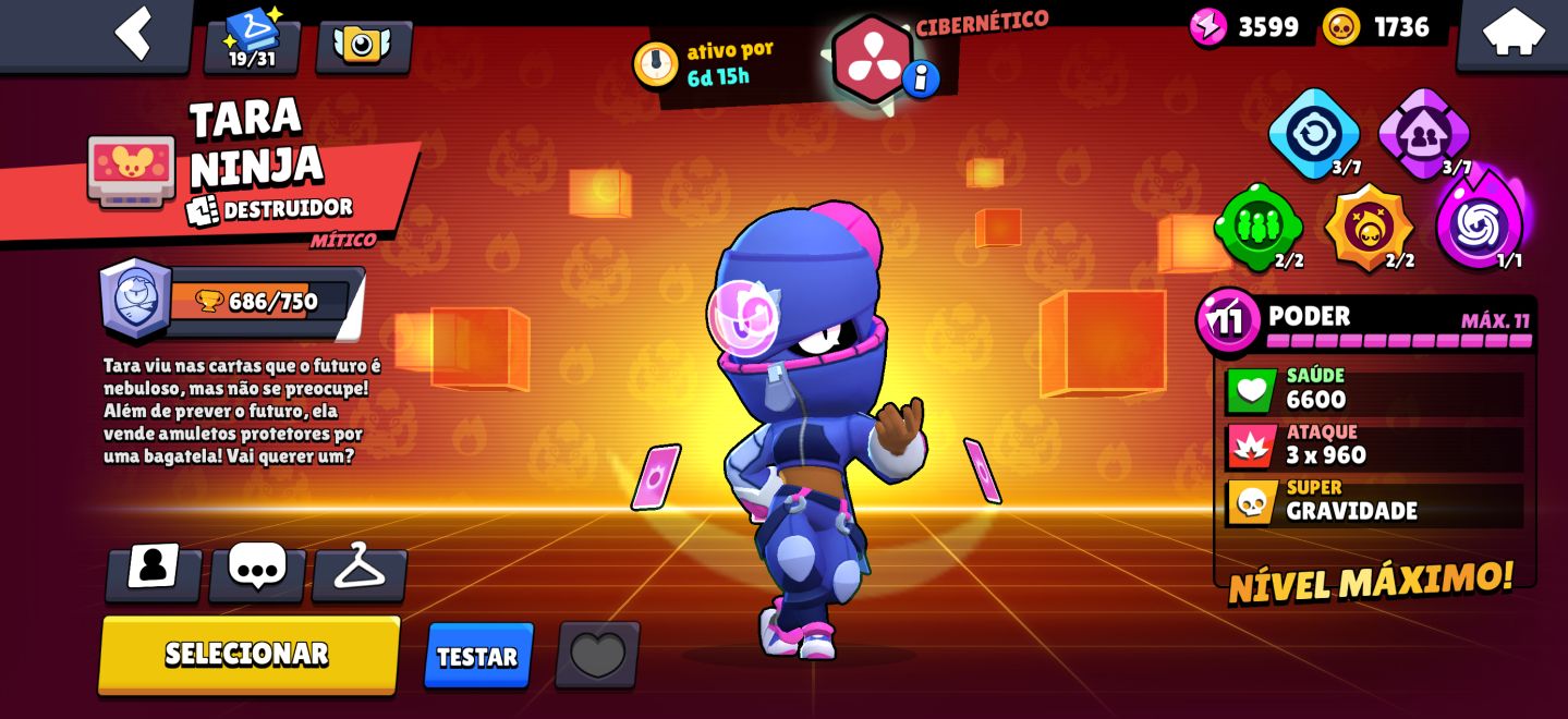 Conta de 2020 com Skins raríssimas do BrawlStars