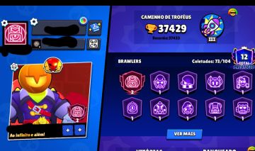 CONTA BRAWL STARS 37K DE TROFÉUS | LENDÁRIO RANKED+GEMAS+CONTA DE CLASH ROYALE