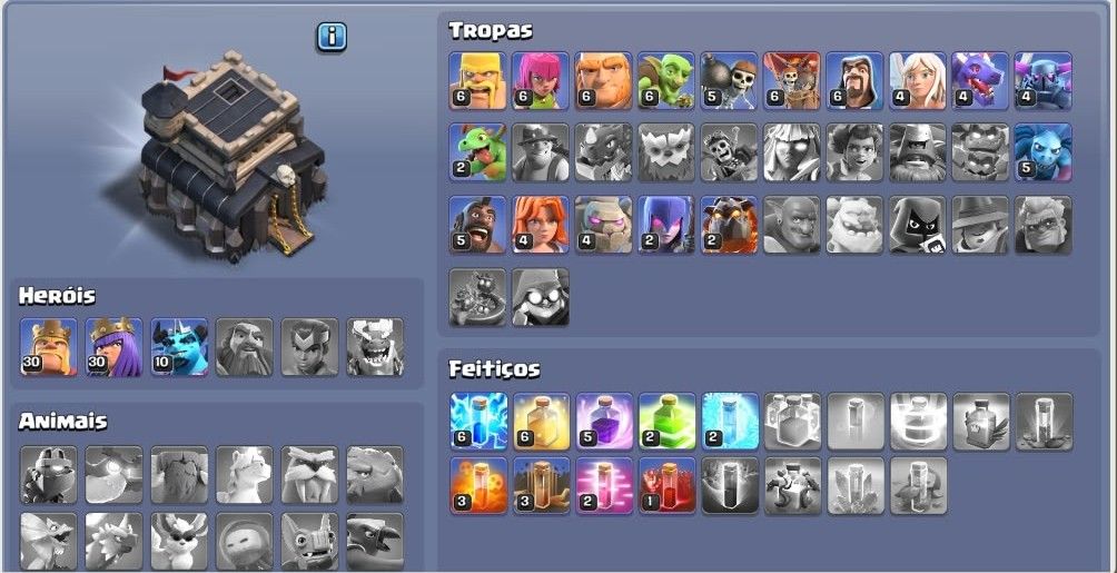 Conta Clash of Clans - Cv9 FULL