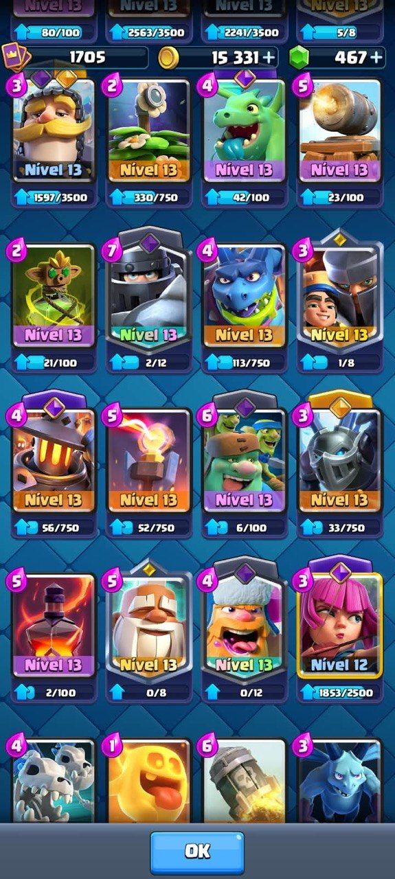 CONTA CLASH ROYALE - LIGA 1