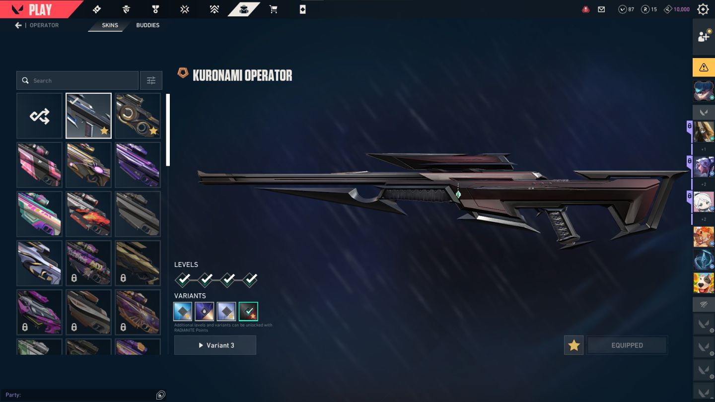 Minha conta do VALORANT com muitas SKINS e CHAMPIONS RARAS