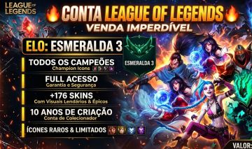 Conta lol full acesso , todos os campeões diversas skins, cromas e icones