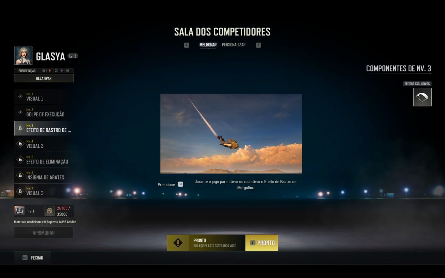 Conta PUBG 5 PROG 3 KILL FEED PERSONAGEM PROG