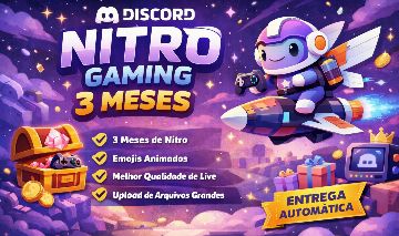 DISCORD NITRO TRIMENSAL (GAMING) 3 MESES + 6 BOOST (ENTREGA AUTOMATICA)