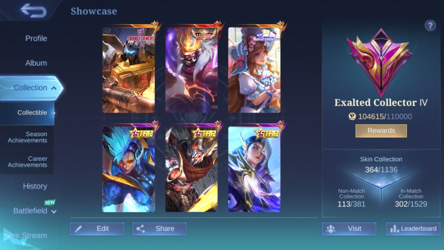 Conta Mobile Legends - LEGEND Franco / 3 ANNUAL-STAR / Franco 1,2k Partidas