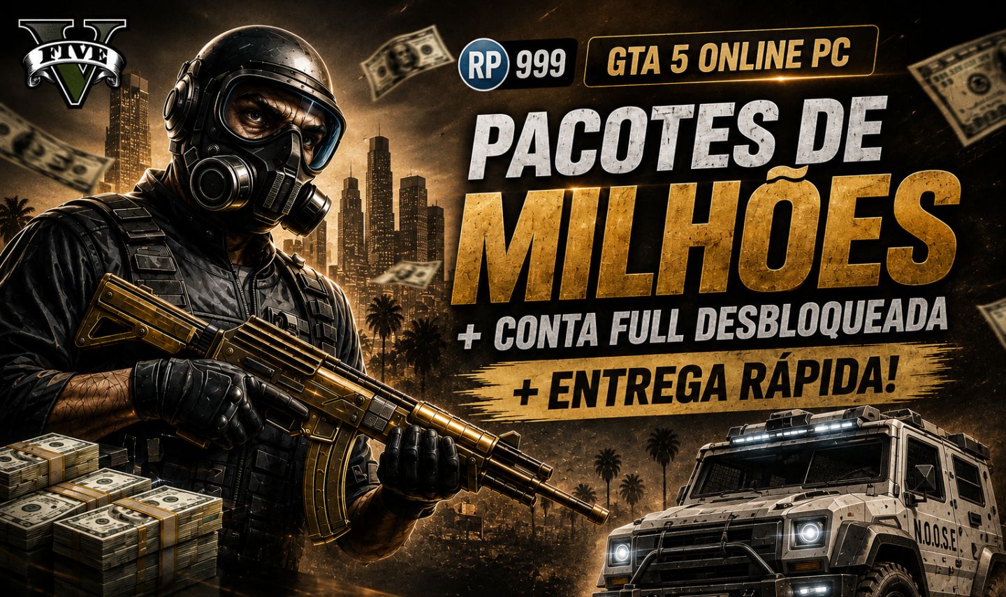 [UP DE CONTAS] GTA 5 ONLINE PC | PACOTES DE DINHEIRO + ITENS
