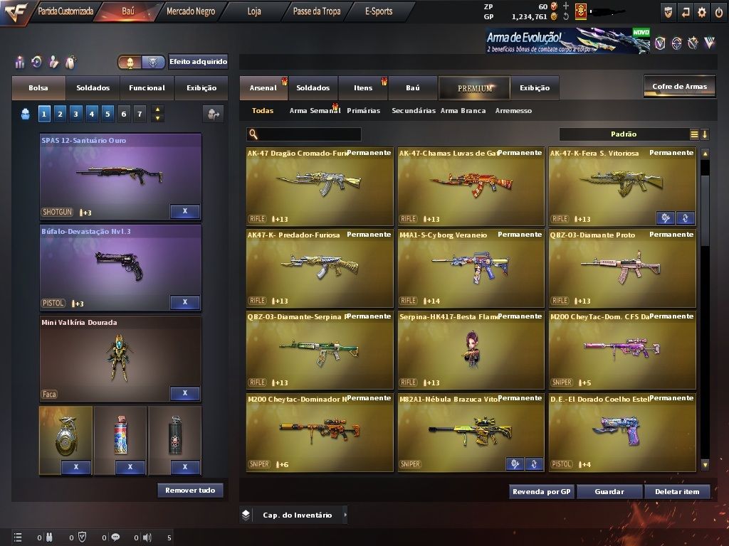 CONTA MARECHAL,BUFF 7,COM 5 ARMAS DE CRITICO MZ,CHEYTAC,CYBORG,USP,EMAIL ON