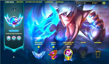 LEE SIN DRAGÃO LENDÁRIA + [ DIAMANTE COM 75 PDLS ] + [ COM MMR ALTÍSSIMO ]