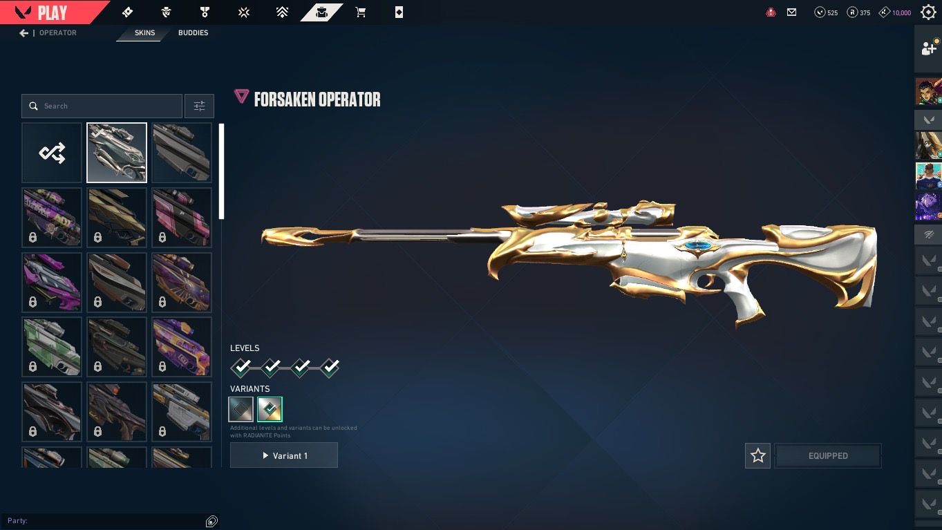 Valorant account, radiant and immortal, has kuronami knife and some other skins