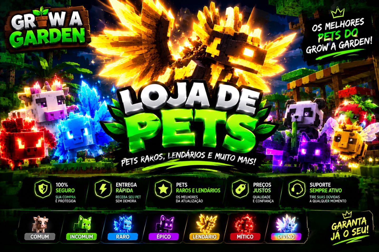 Grow a Garden | Loja de Pets | Raros e Exclusivos