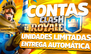 75% OFF - CONTAS CLASH ROYALE COM CARTAS UPADAS E DECKS FORTES COM DESCONTO