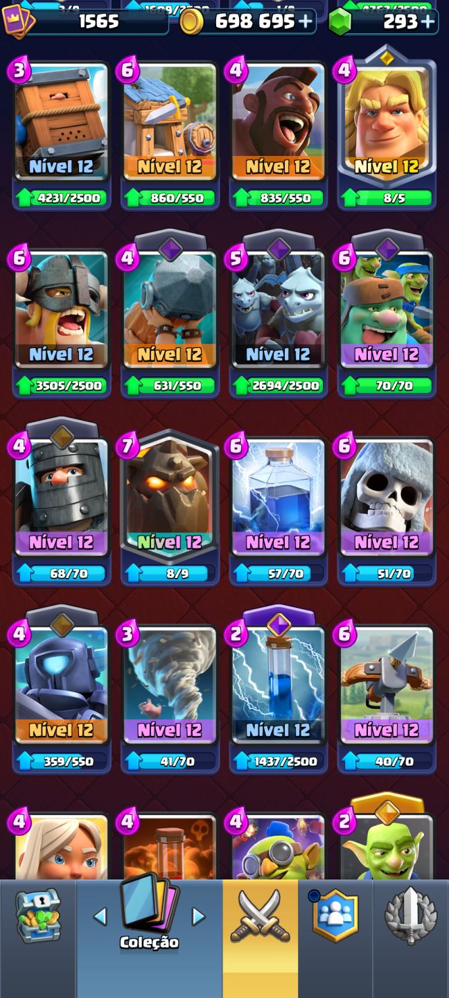 Conta de clash 10k de trofeus focada logbait 7 anos 17 evos
