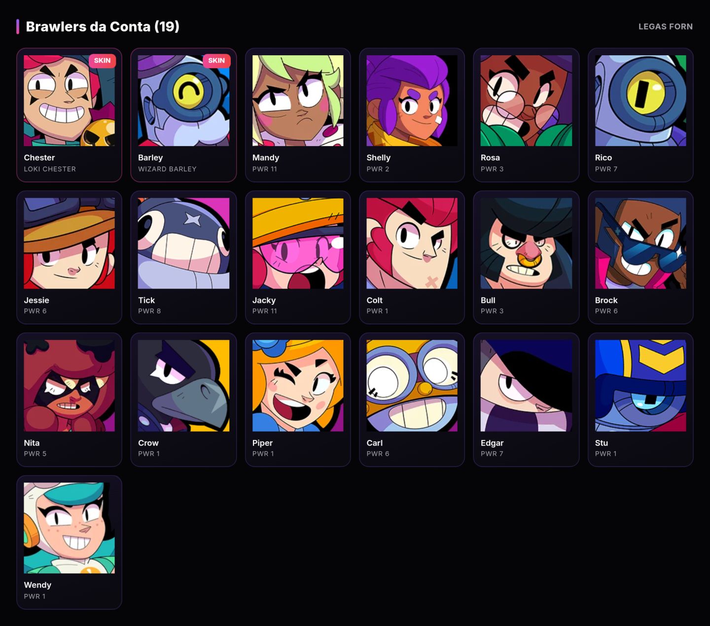 Conta brawl stars| 834 Troféus| Nível 10 e 2 lendários