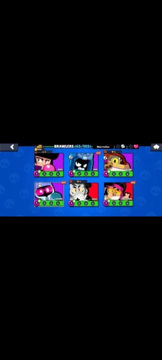 CONTA DE BRAWL STARS COM MUITOS TROFEUS E SKINS LENDARIAS