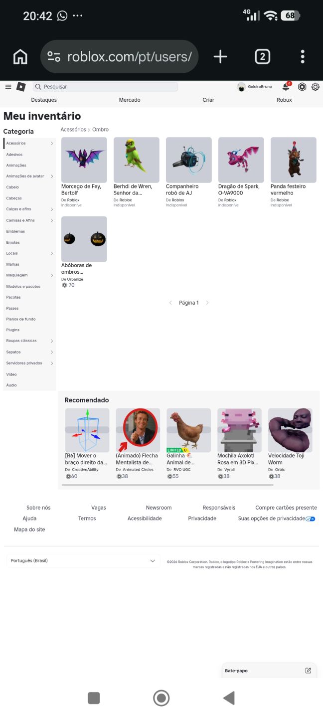 Conta roblox 2020 11k Gastos mais GoldLika: Battle e varios Off Sales