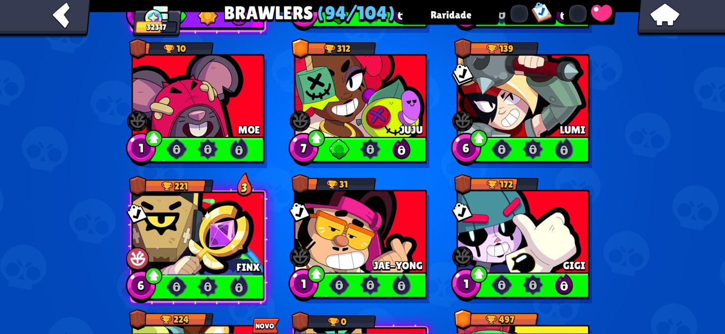 Conta de Braw Stars,97 brawlers,32k troféus.