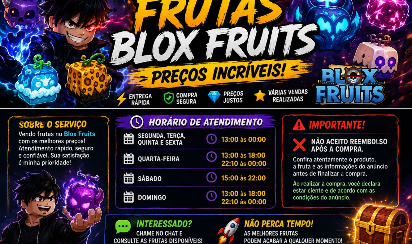 Frutas Físicas - Blox Fruits
