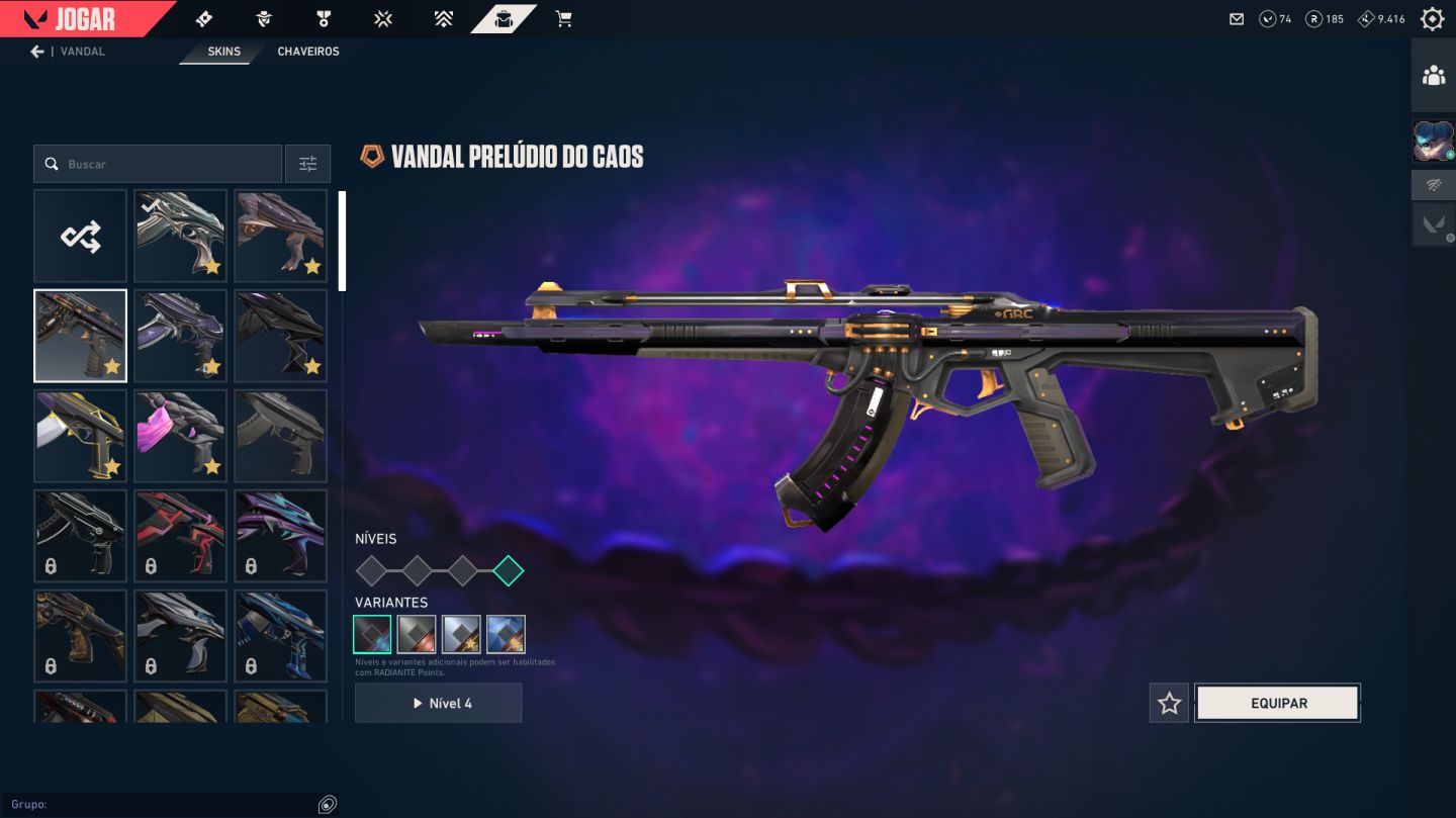 CONTA VALORANT 7 VANDALS KARAMBIT 2 SHERIFF 2 PHANTON OPERATOR GUARDIAN +2 PASS