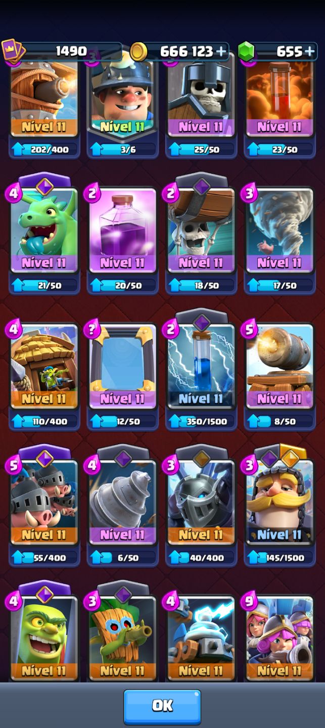 [] CONTA CLASH ROYALE LIGA SUPREMA | 10.7K TROFÉUS | 8x LVL 15 | 122/122