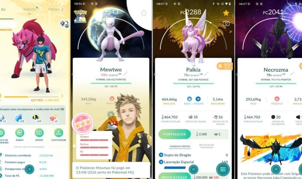 CONTA POKEMON GO LEVEL 51 | 106 LENDARIO | 50 BRILHANTE | MEWTWO IV 100