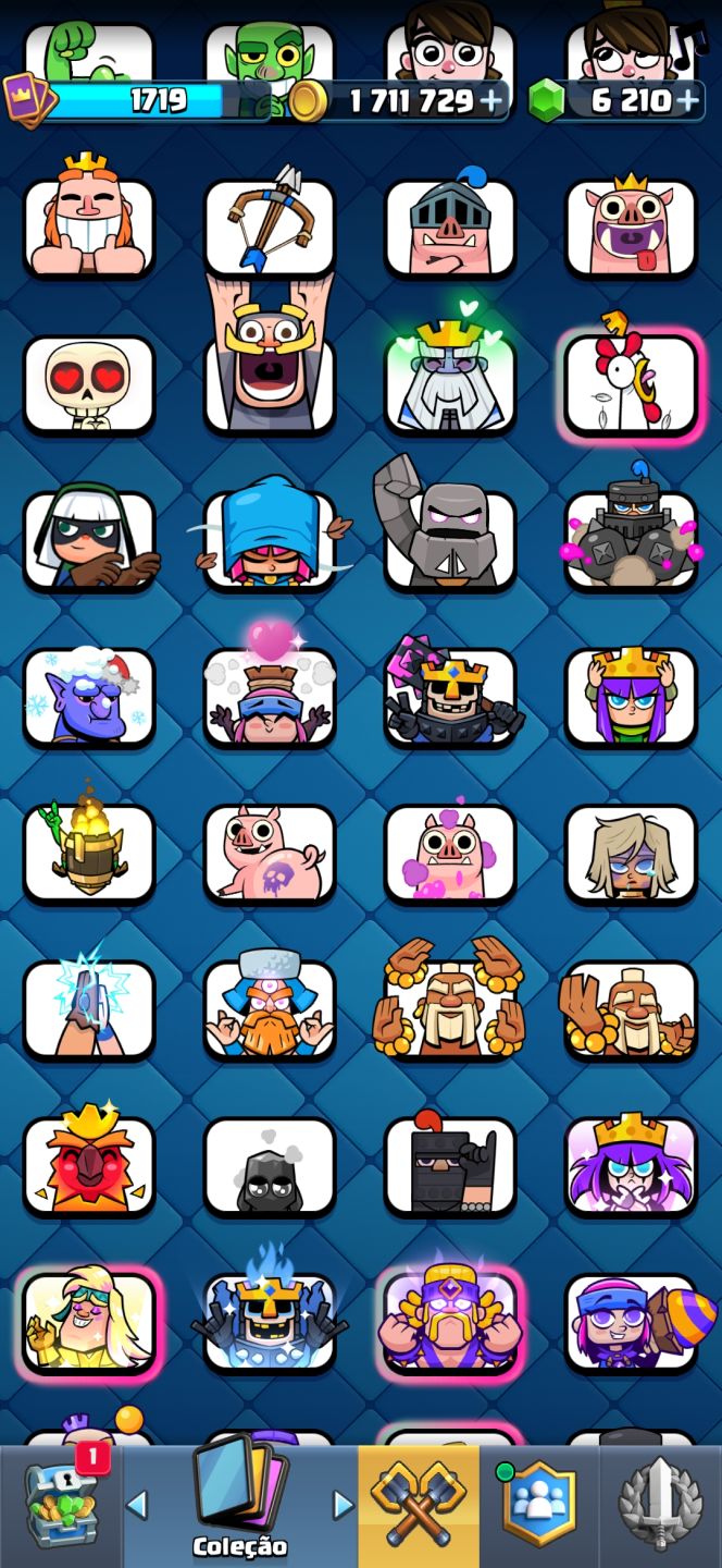 CONTA DE CLASH ROYALE NIVEL 16, COM TODAS AS CARTAS DO JOGO E 12K DE TROFEU
