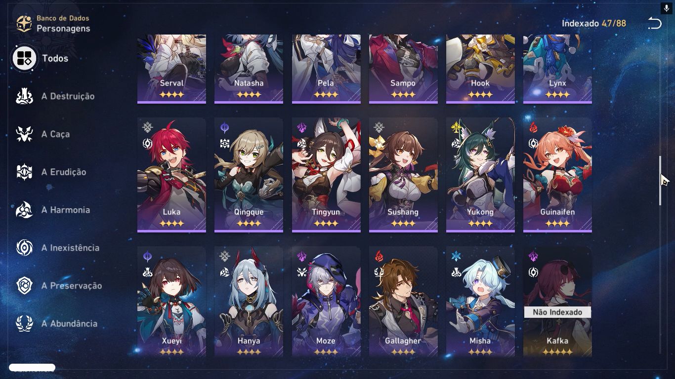 Conta star rail lv 70