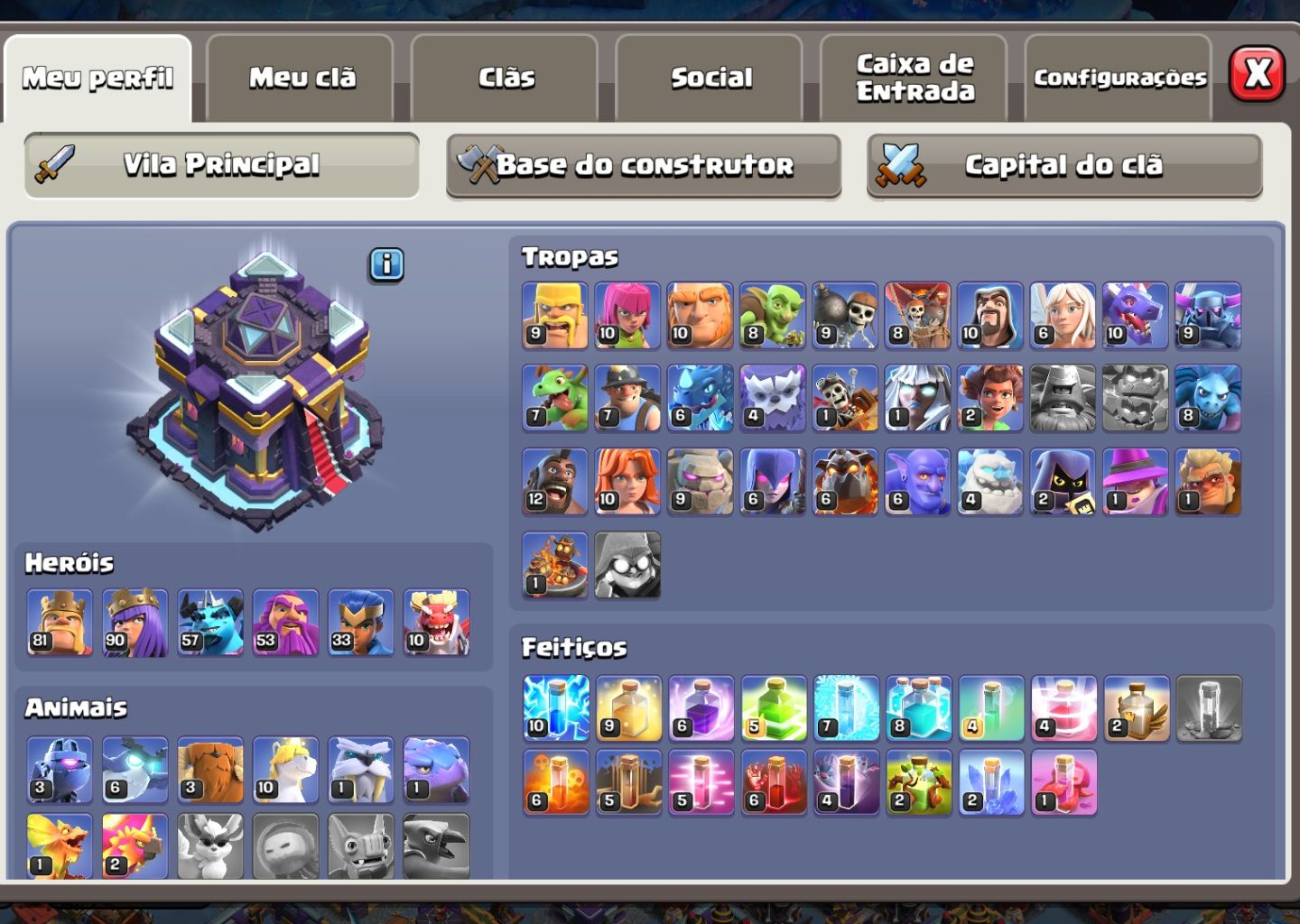 Conta Clash of clans Cv15