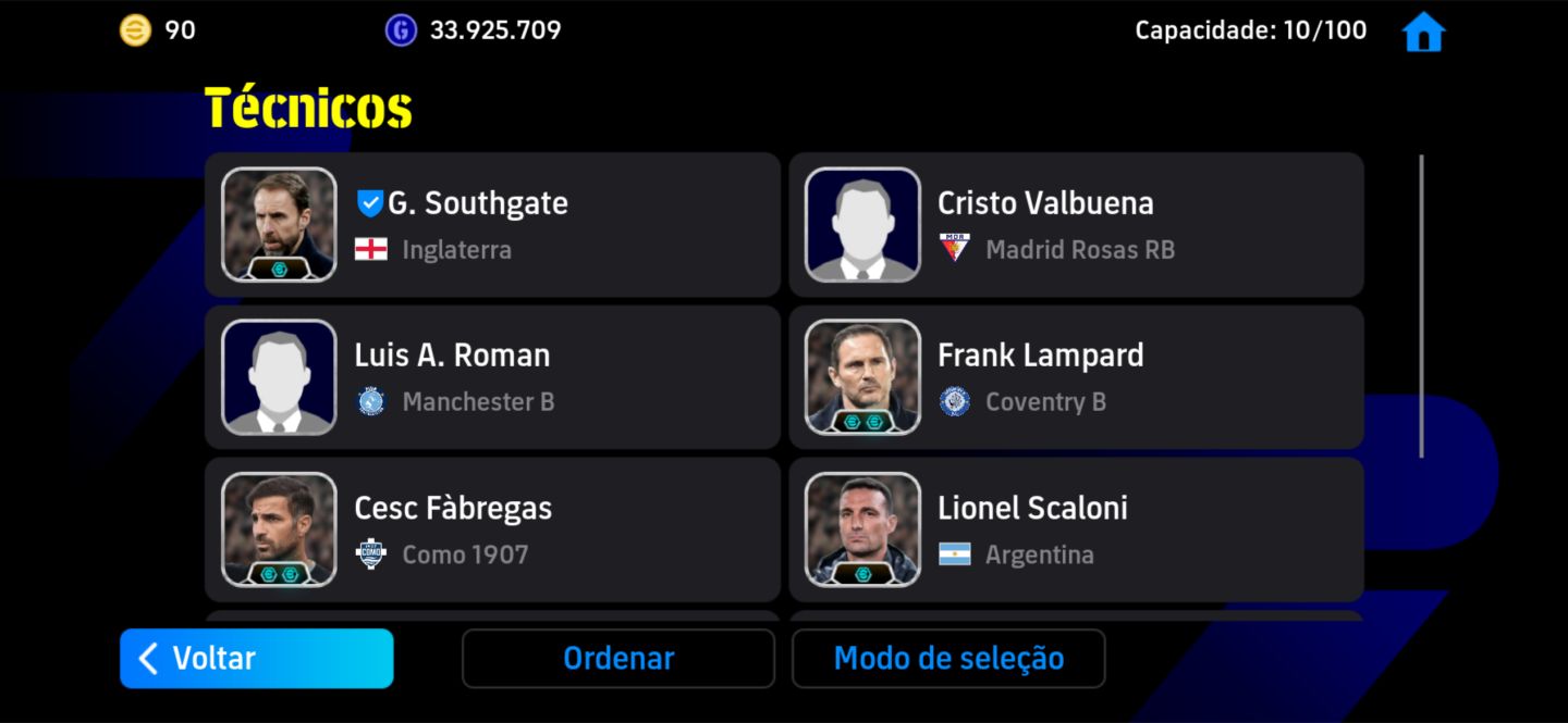 Minha conta no efootball mobile