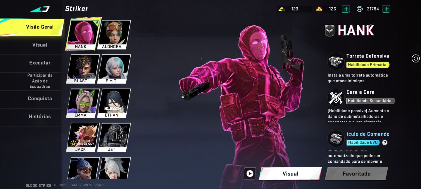 CONTA BLOOD STRIKE MAIS COMPLETA - CHEIA DE COLABORAÇÃO + ETERNA
