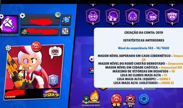 CONTA BRAWL STARS COMPLETA | 300 SKINS | TODOS OS BRAWLERS 76K TROFEUS