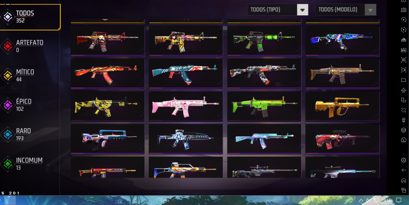 Conta de free fire LVL 66 e +8K likes