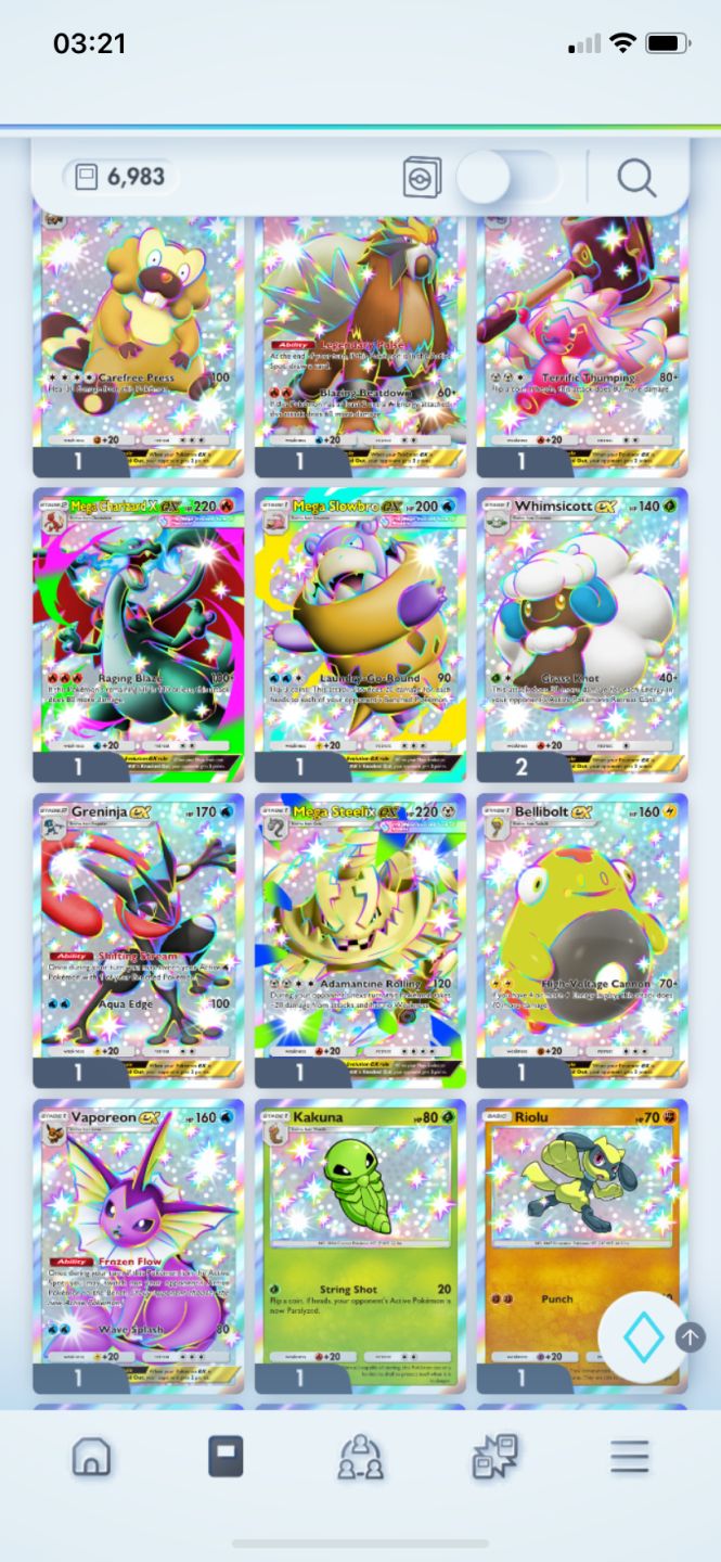 Conta pokemon tcg pocket level 56 com 7000 cartas