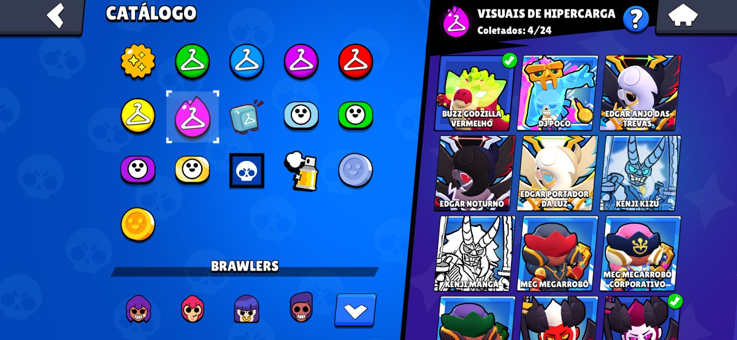 CONTA BRAWL STARS FULL! VÁRIAS HYPERS E MUITAS SKINS!