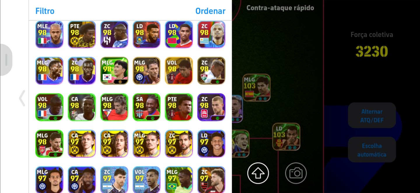 CONTA eFOOTBALL À VENDA FORÇA 3230 + ELENCO FORTE!