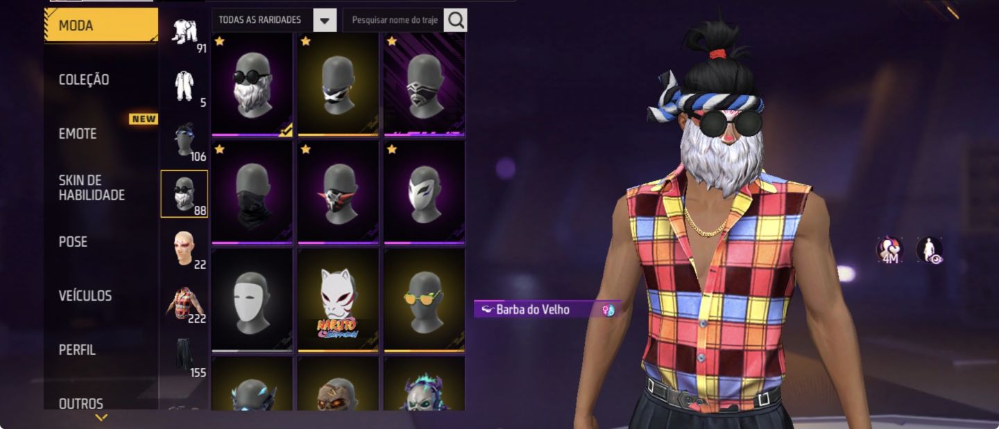Conta de Free Fire, Antiga e rara, com varias Skin !!!