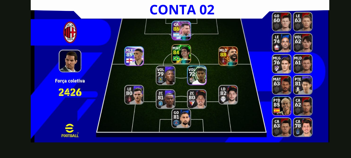 Contas Efootball Iniciais com Épicos/big Times Garantidos! Vol. 14