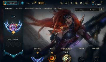 Conta Diamante com skin ultimate da Miss Fortune