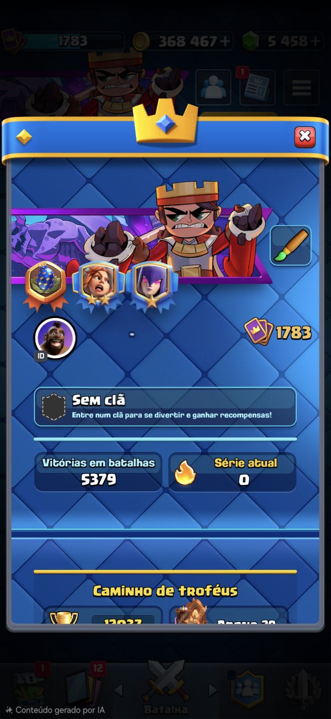 Combo Supercell: Clash Royale 12K Troféus + Clash of Clans CV13 (6 Construtores