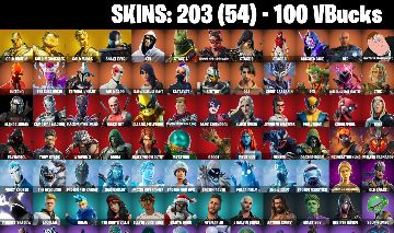 203 skins 47 skins tryhard Gold midas Lara croft e varias skins raras