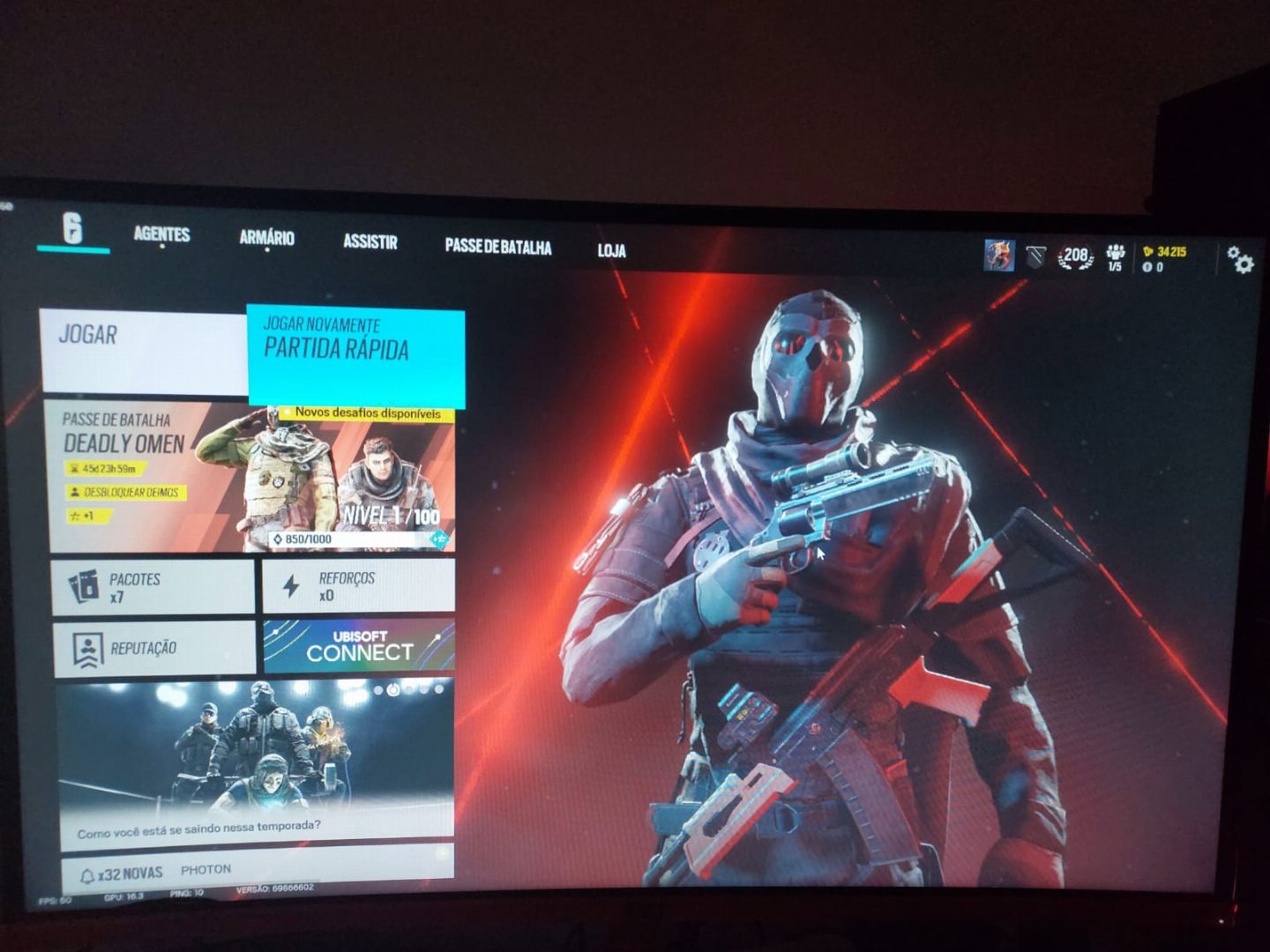 Conta R6 - 1x dima, skins, full acesso e pronta para jogar!