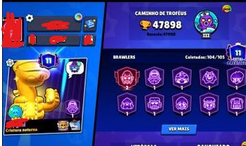 Conta de brawl stars criação da conta: 2019 Nível de experiência: 123