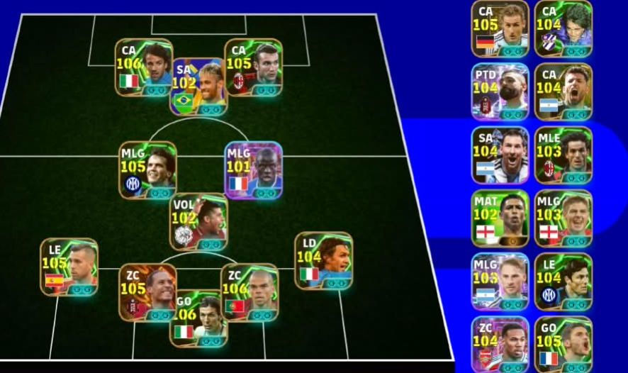 Conta eFootball Mobile | Força Coletiva 3237 | Elenco Forte | Jogadores 100+