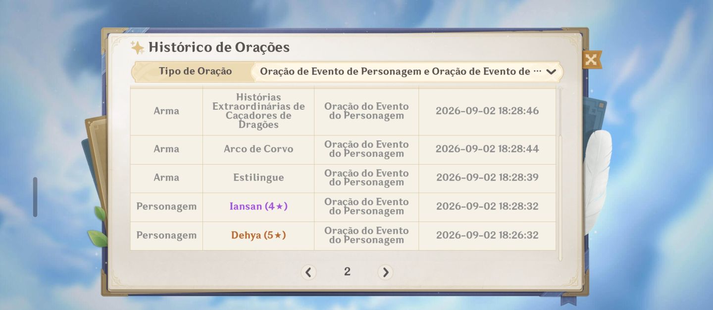 GENSHIN Mavuika+bis, Citlali, Xilonem, Furina e YoimyaC1 no GARANTIDO